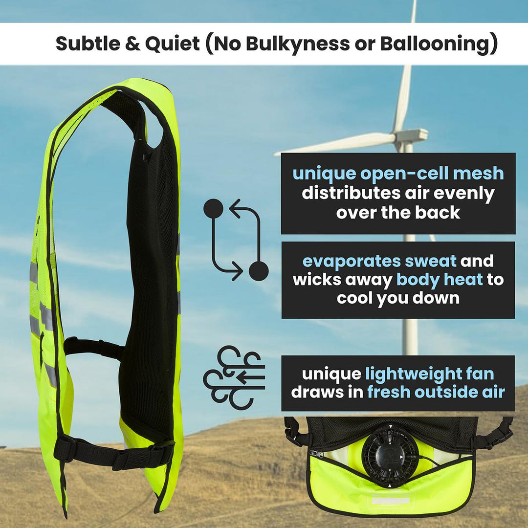 Venture Heat 5V 3 Speed Wearable Cooling Cooling Fan Vest - Right