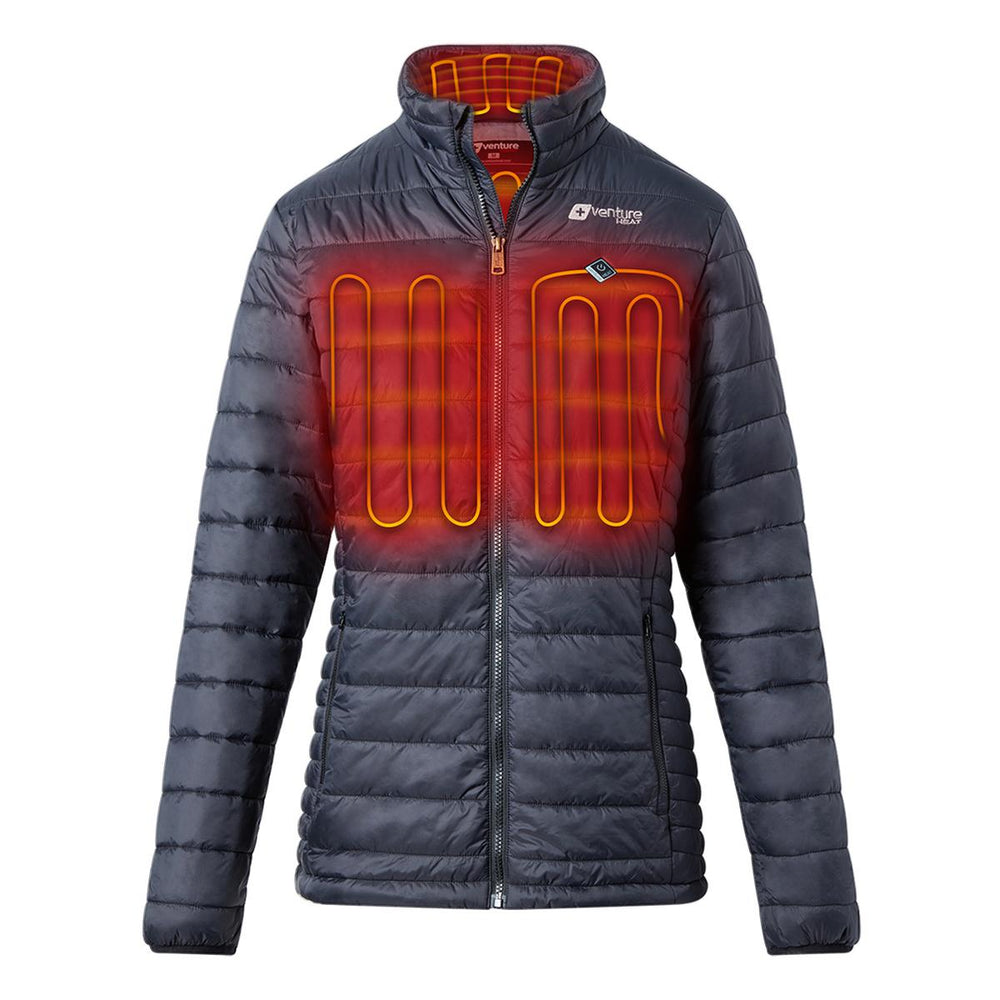 Venture Heat 7V Women's Battery Heated Puffer Jacket - Front