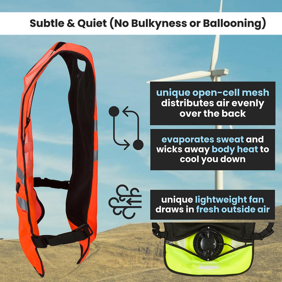 Venture Heat 5V 3 Speed Wearable Cooling Cooling Fan Vest - Right