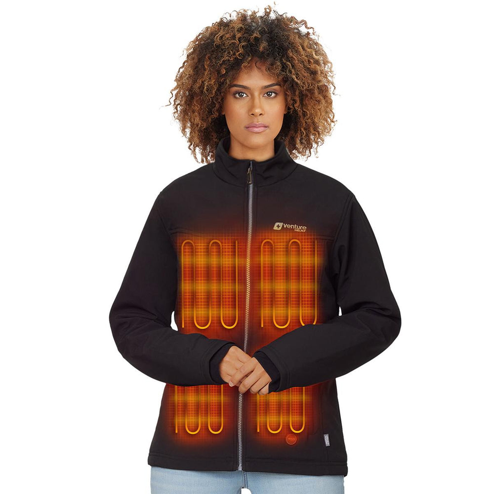 Venture Heat 7V Women's Bluetooth Softshell Battery Heated Jacket - Front