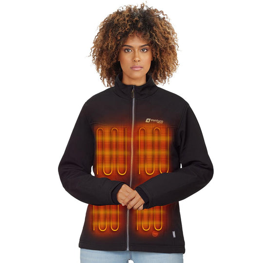 Venture Heat 7V Women's Bluetooth Softshell Battery Heated Jacket - Front