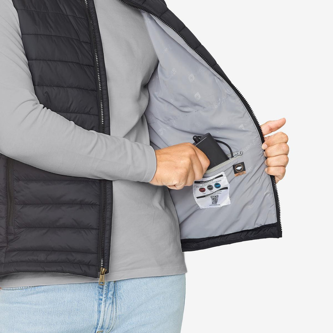 Venture Heat 7V Men's Bluetooth Battery Heated Puffer Vest - Info