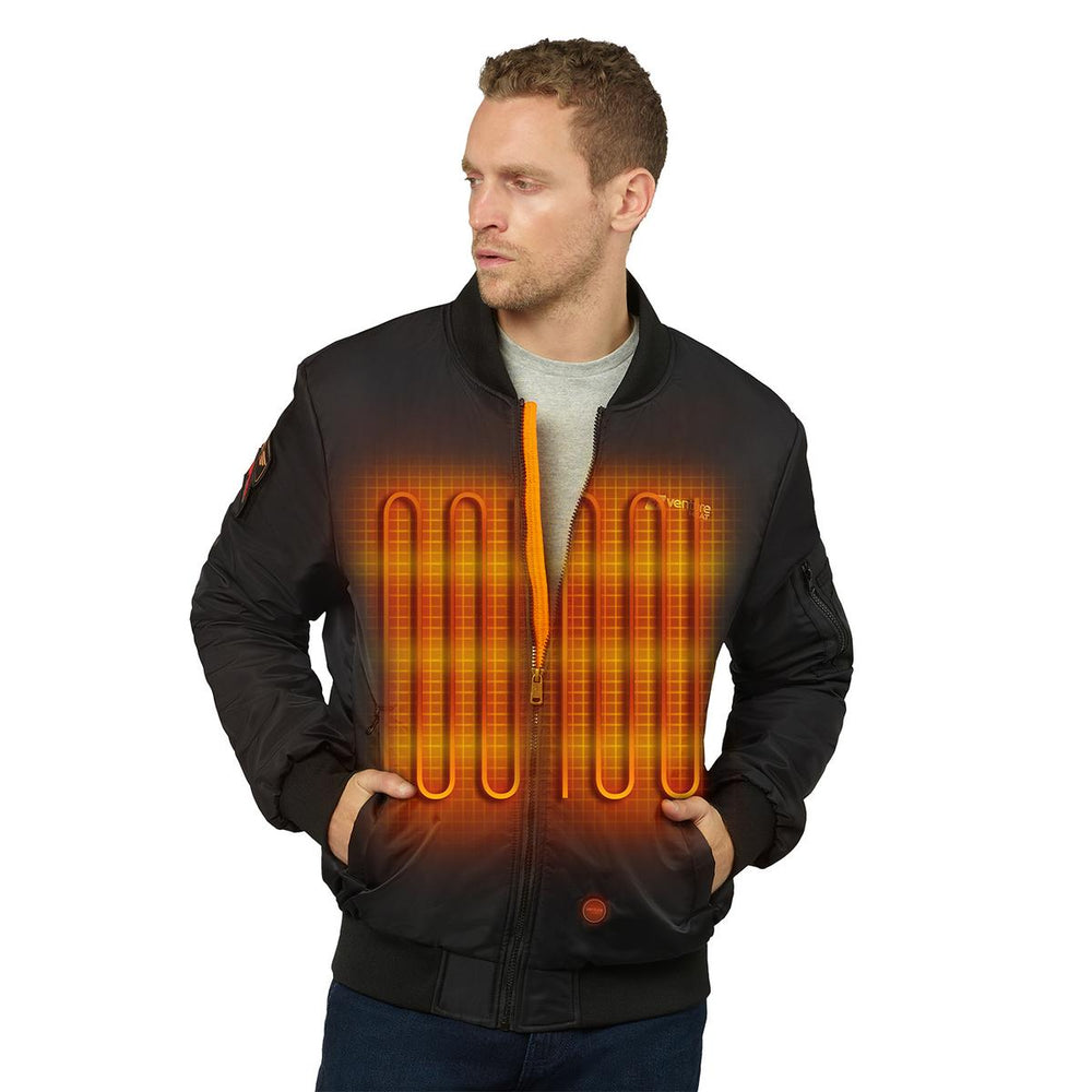 Venture Heat 12V MAX Bluetooth Battery Heated Bomber Jacket - Front