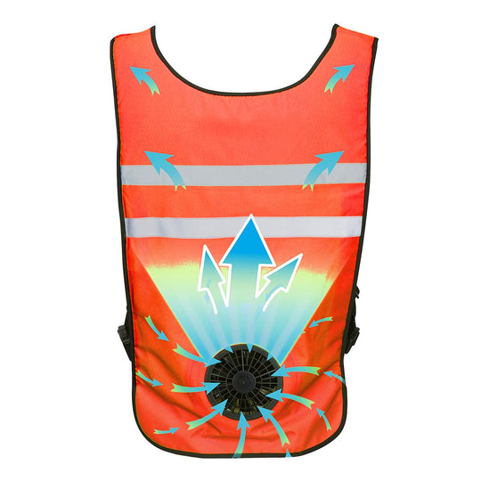 Venture Heat 5V 3 Speed Wearable Cooling Cooling Fan Vest - Back
