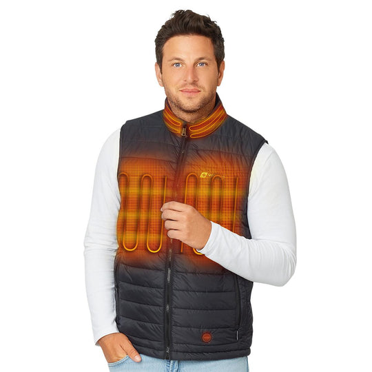 Venture Heat 7V Men's Bluetooth Battery Heated Puffer Vest - Front