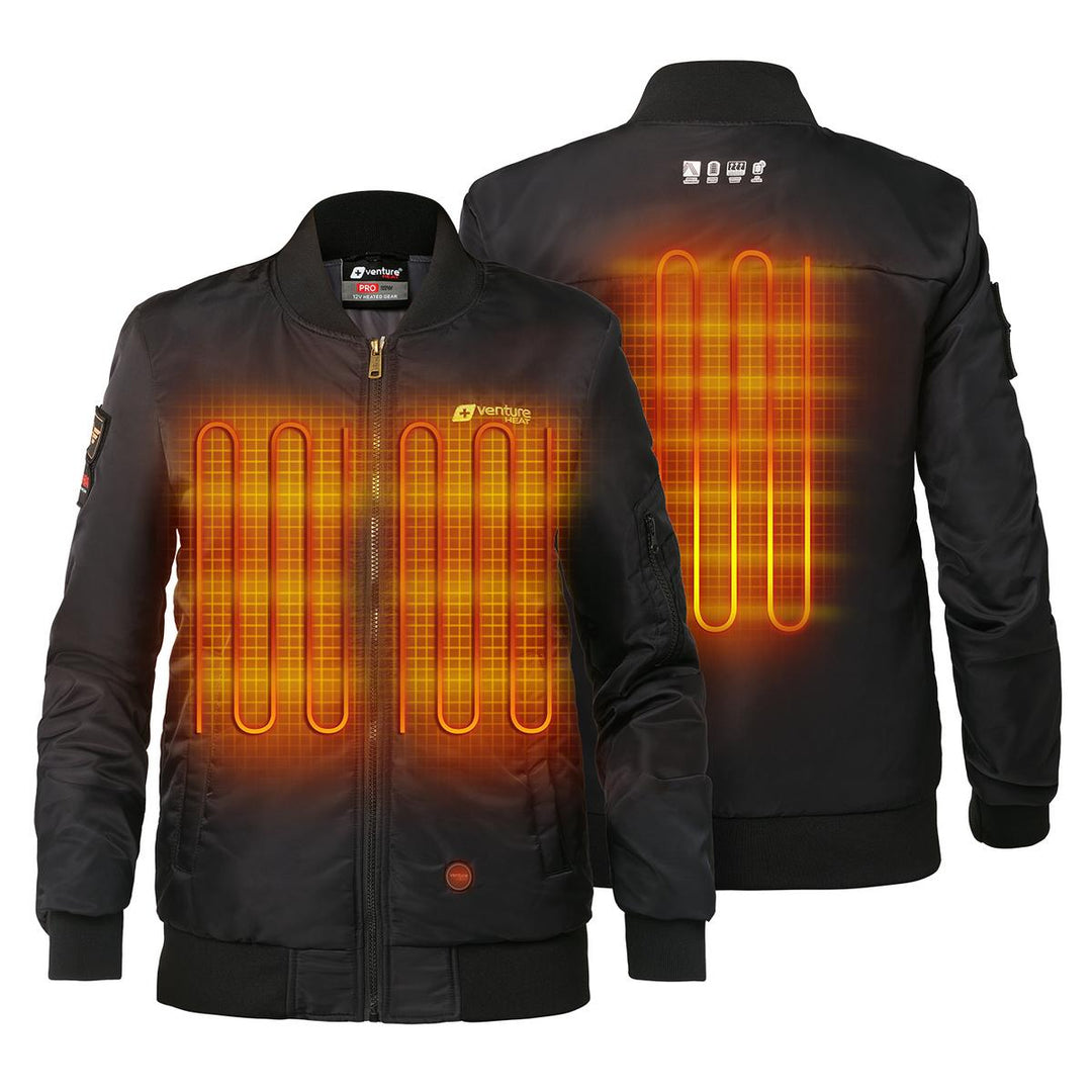 Venture Heat 12V MAX Bluetooth Battery Heated Bomber Jacket - Left