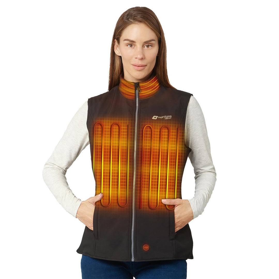 Venture Heat 12V Women's PROMAX Bluetooth Battery Heated Vest - Front
