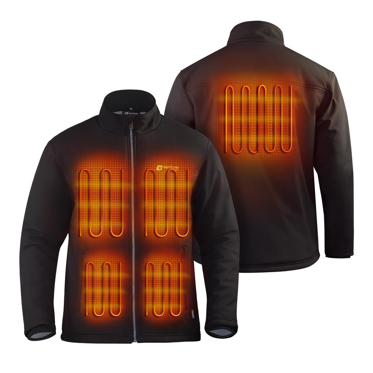 Men's 16 Watt Heated Jacket with Battery Pack and Hand Warmers