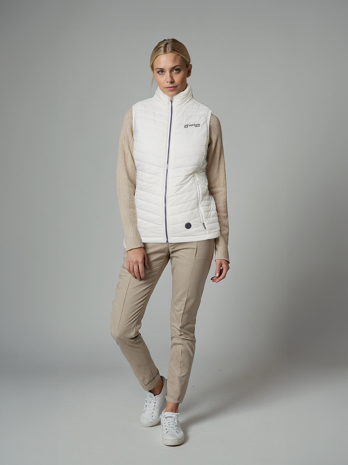 Women's 13W Heated Puffer Vest with HeatSync  - White - FINAL SALE