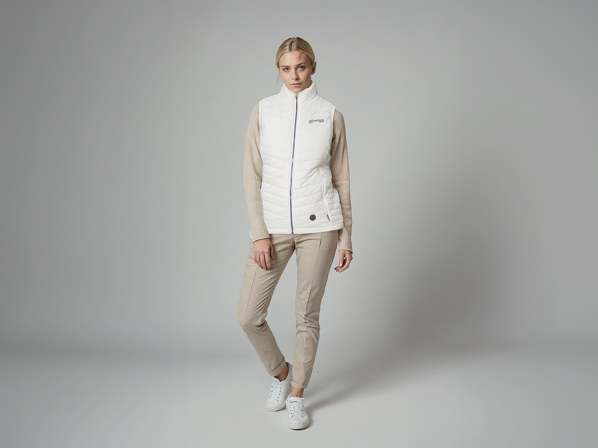 Women's 13W Heated Puffer Vest with HeatSync  - White - FINAL SALE