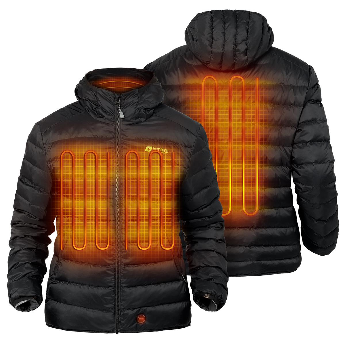 Men's MAX 26 Watt Heated Down Jacket with Bluetooth – Venture Heat