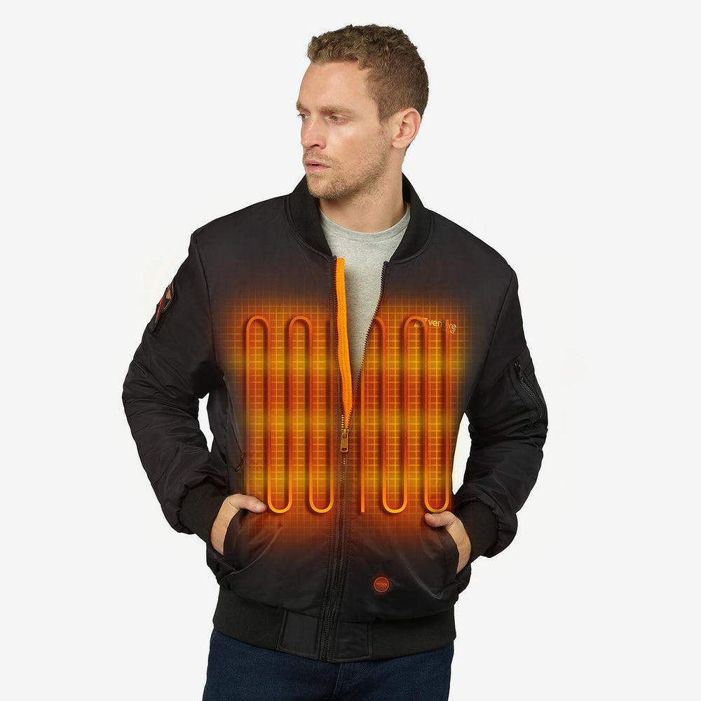 Venture Heat 12V MAX Bluetooth Battery Heated Bomber Jacket - Front
