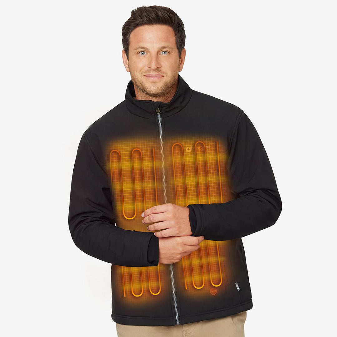 Venture Heat 7V Men's Bluetooth Softshell Battery Heated Jacket - Front