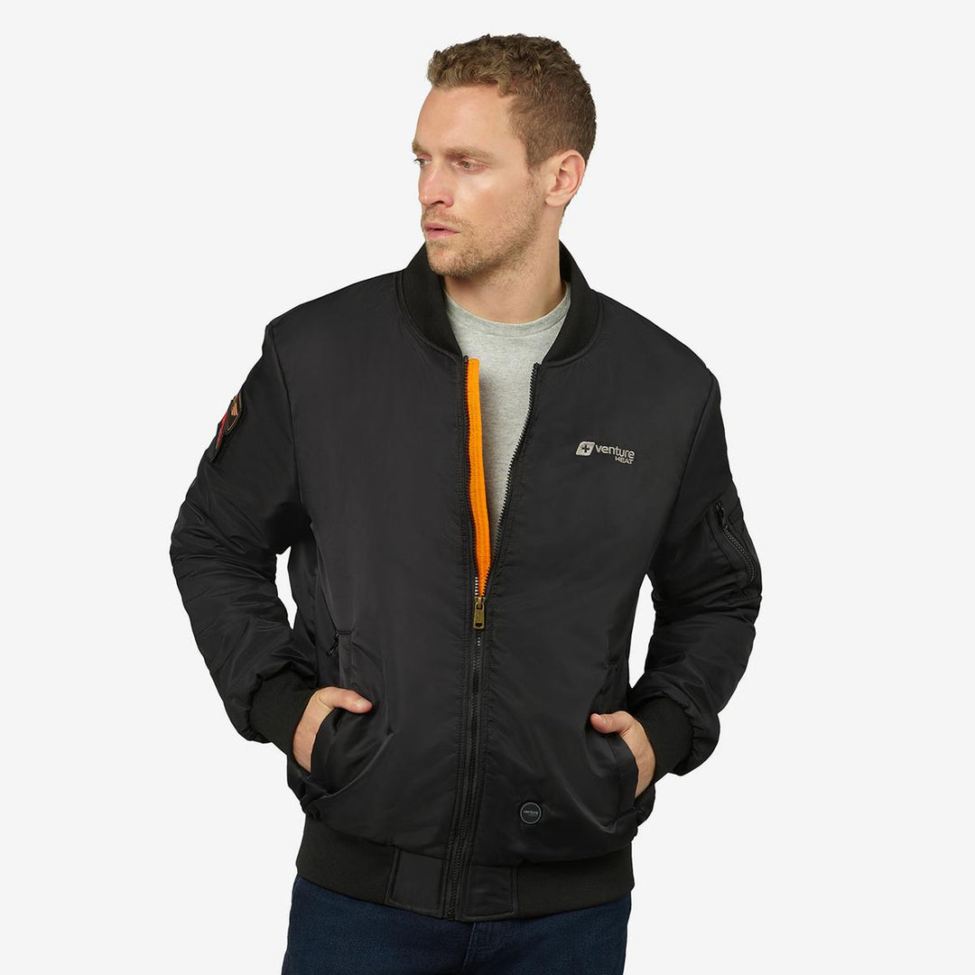 Venture Heat 12V MAX Bluetooth Battery Heated Bomber Jacket - Heated