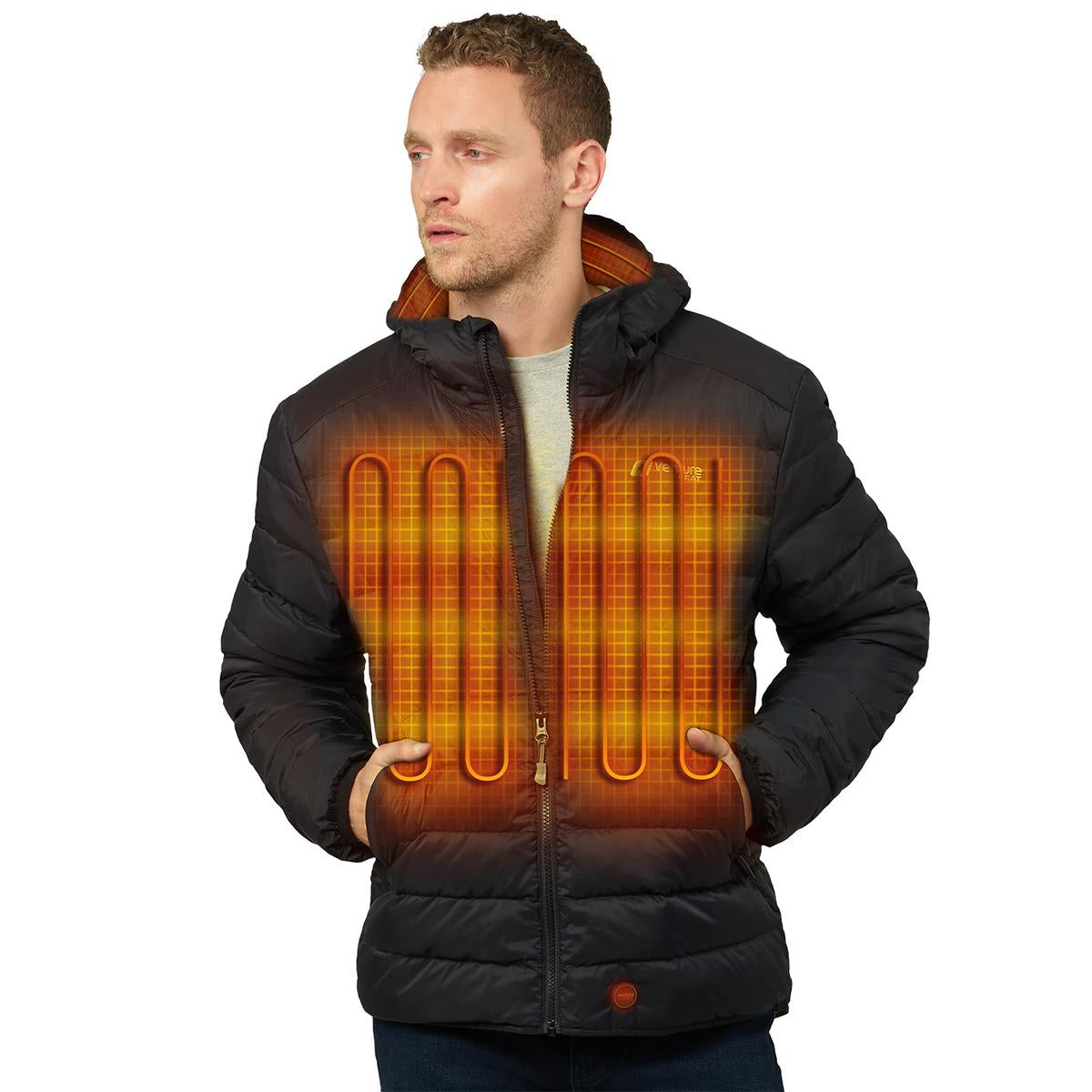 Men's 12V Down Heated Jacket | Bluetooth | Venture Heat