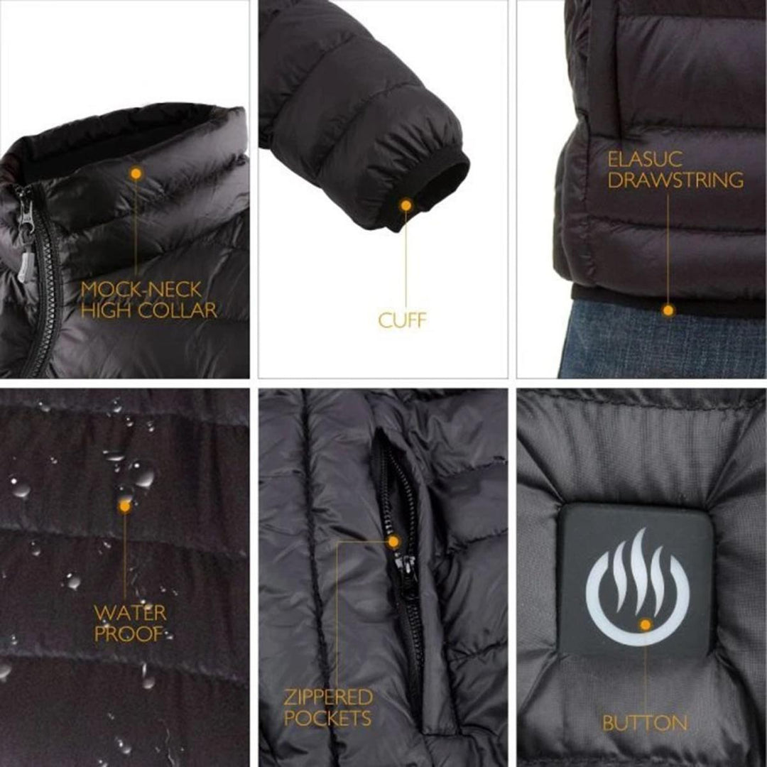 Venture Heat Men's Delspring 5V Battery Heated Down Puffer Jacket (Size S) - Info