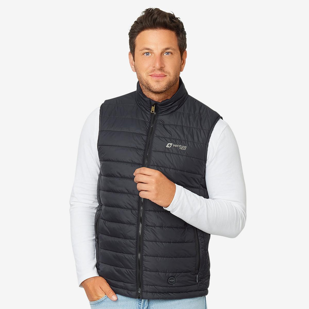 Venture Heat 7V Men's Bluetooth Battery Heated Puffer Vest - Heated