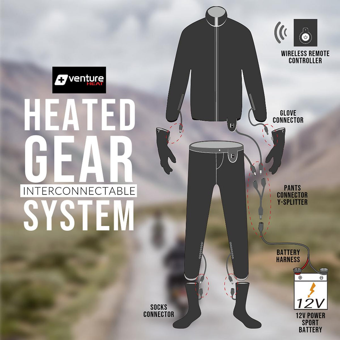 Venture Heat Motorcycle Duo Hybrid Heated Vest AMP