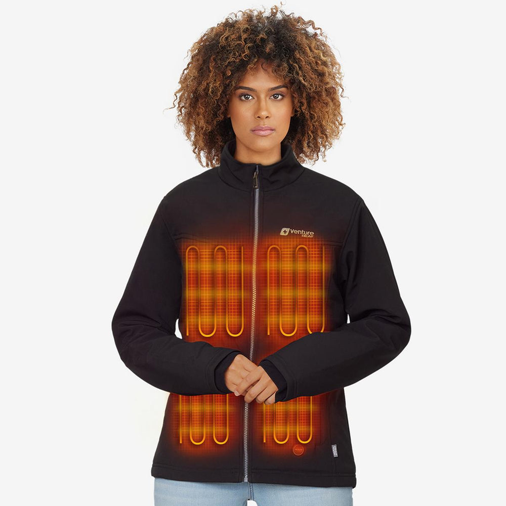 Venture Heat 7V Women's Bluetooth Softshell Battery Heated Jacket - Front