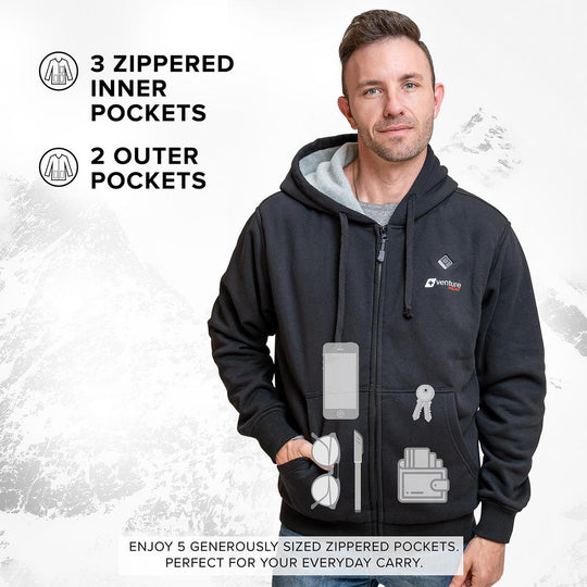 Venture Heat 7V Polar Fleece Battery Heated Hoodie - (Sizes S & XS)
