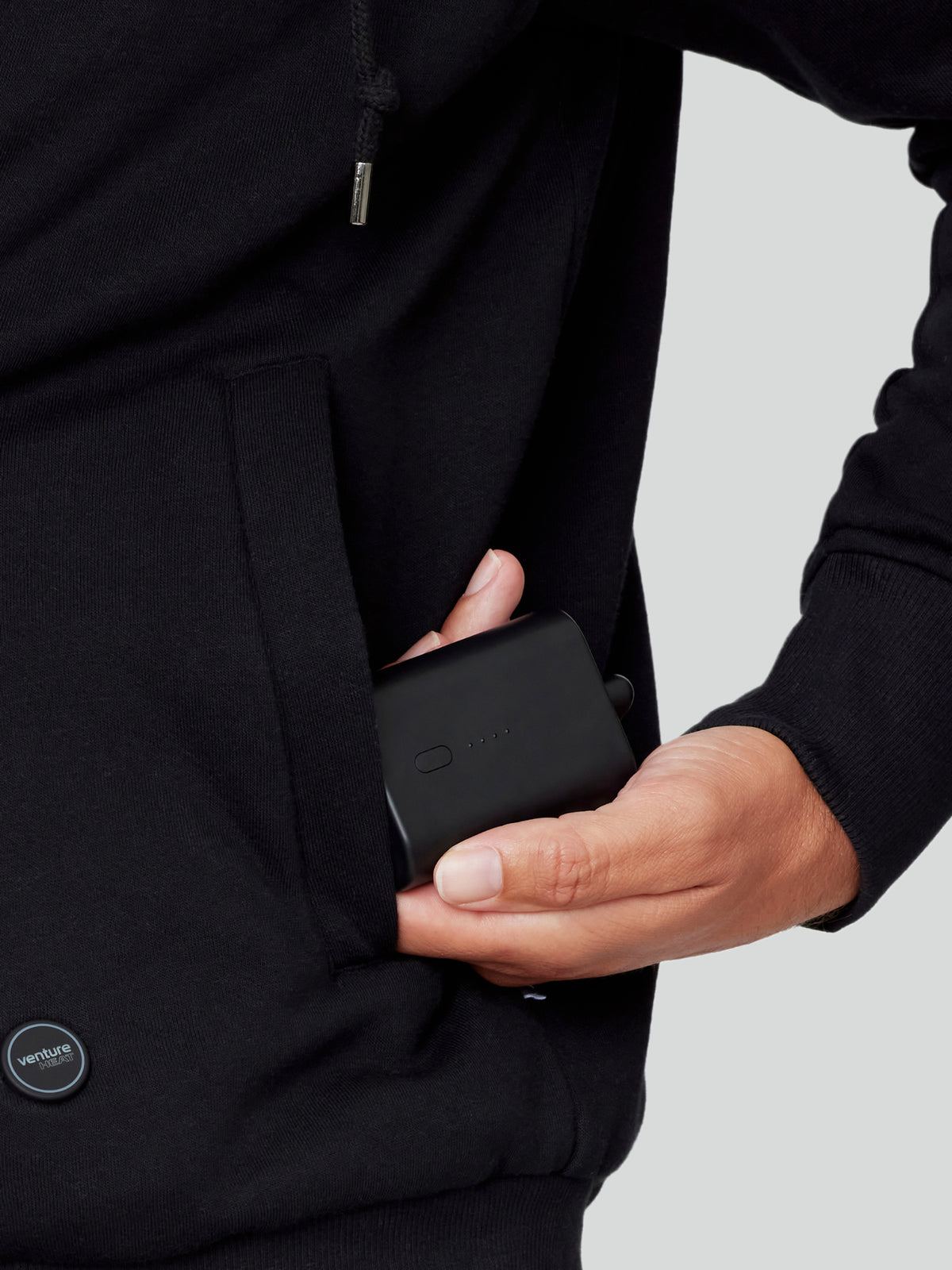 Unisex 11W Heated Ultra Soft Hoodie with HeatSync  - Black