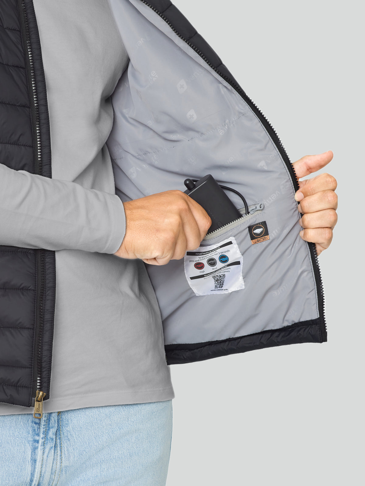 Women's 13W Heated Puffer Vest with HeatSync  - Navy - FINAL SALE