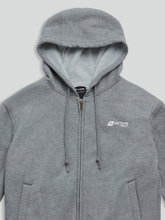 Unisex 11W Heated Ultra Soft Hoodie with HeatSync  - Gray
