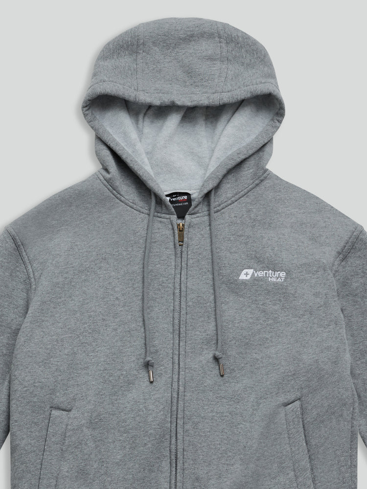 Unisex 11W Heated Ultra Soft Hoodie with HeatSync  - Gray