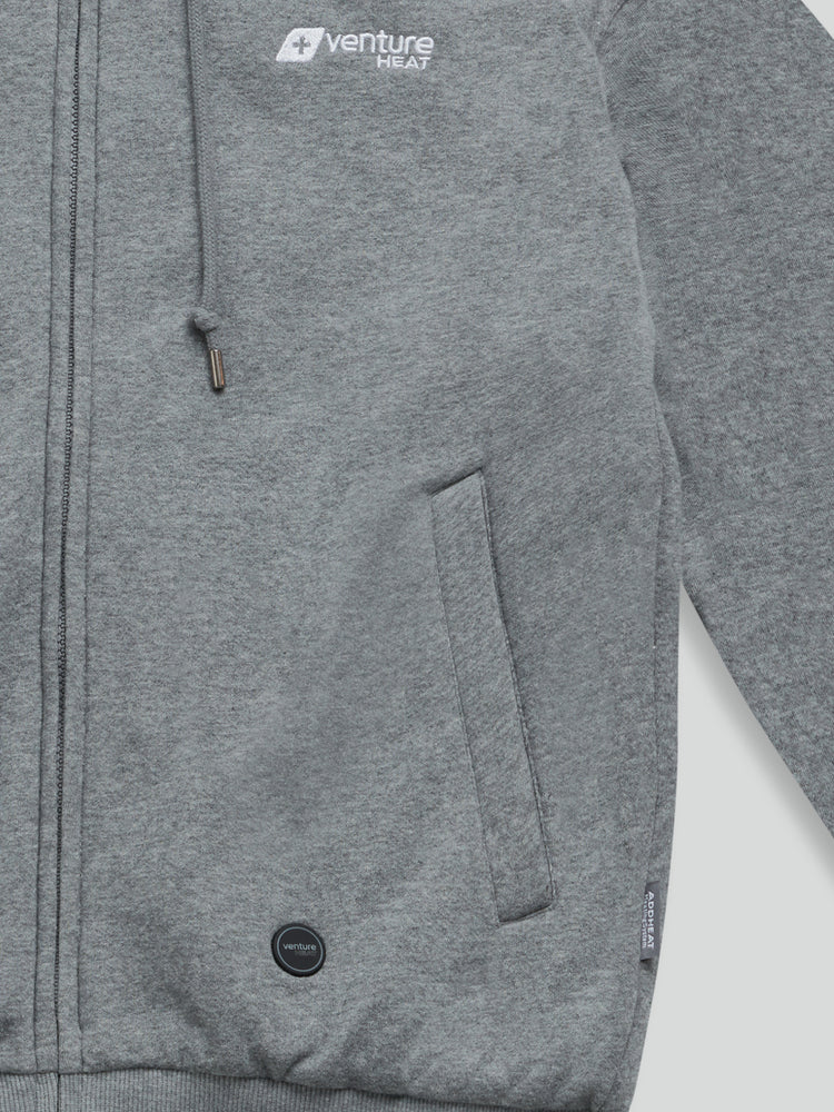 Unisex 11W Heated Ultra Soft Hoodie with HeatSync  - Gray