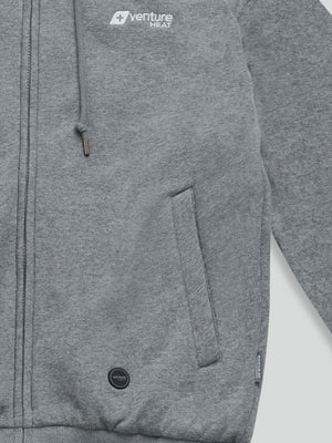 Unisex 11W Heated Ultra Soft Hoodie with HeatSync  - Gray