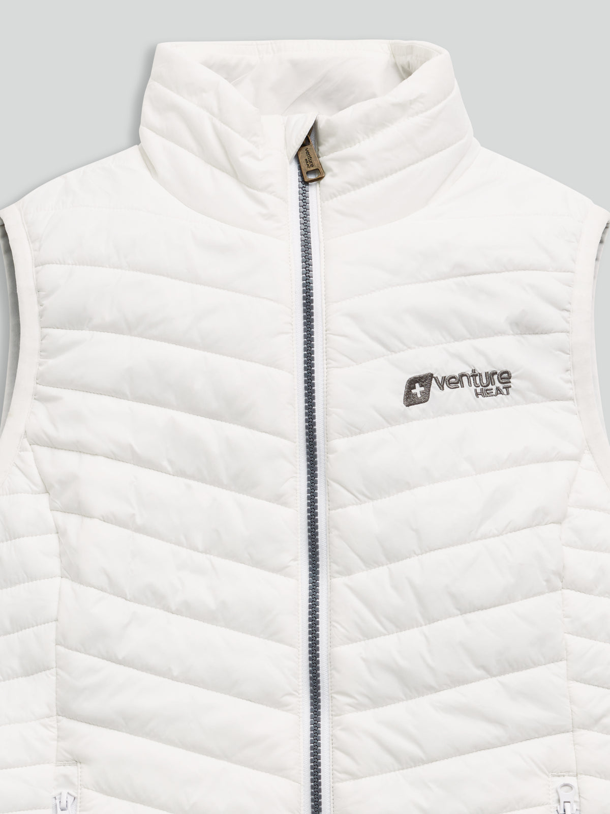 Women's 13W Heated Puffer Vest with HeatSync  - White - FINAL SALE