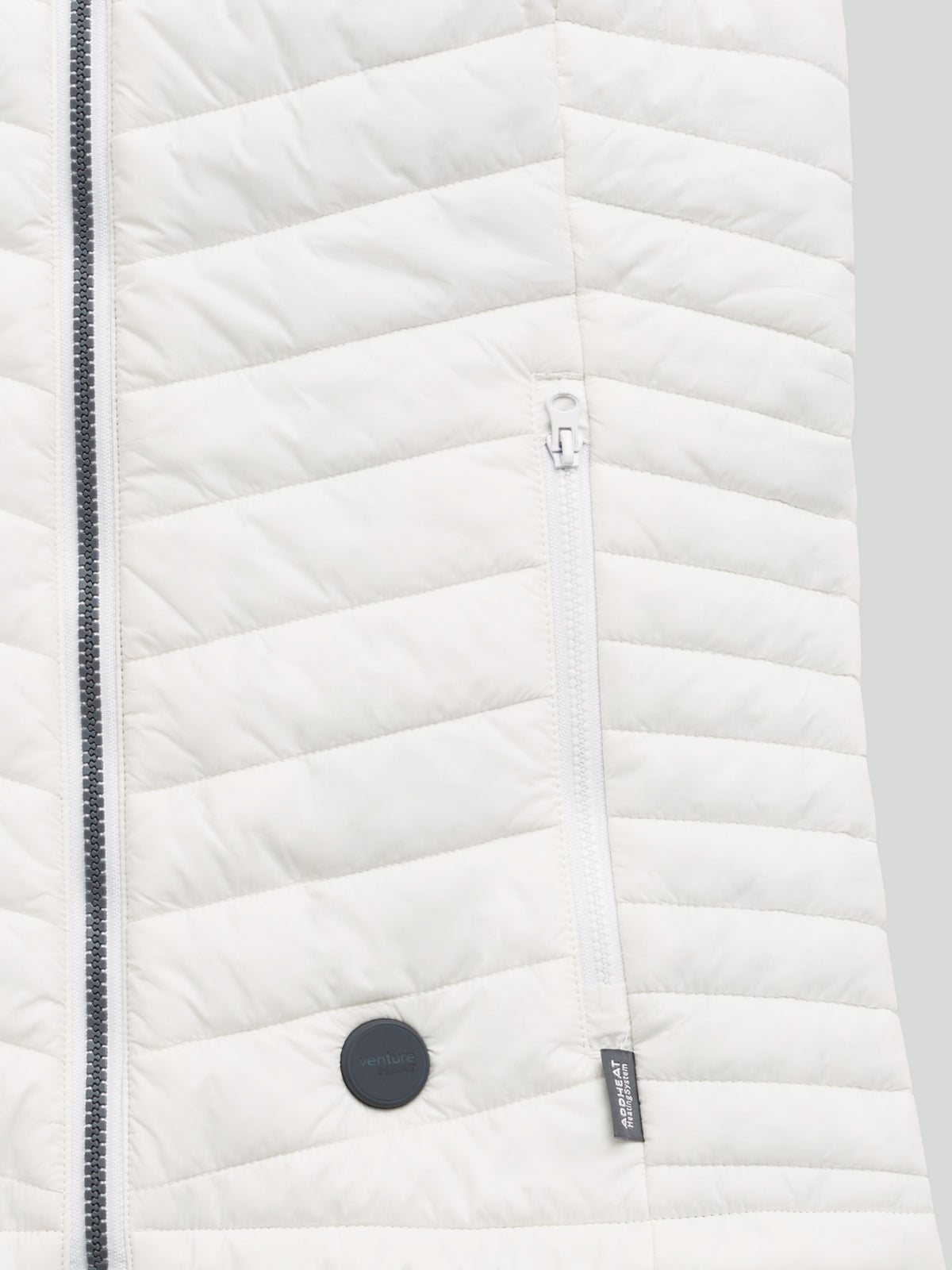 Women's 13W Heated Puffer Vest with HeatSync  - White - FINAL SALE