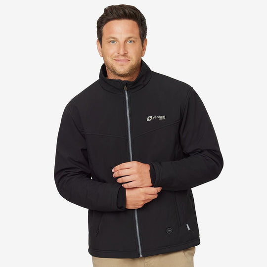 Venture Heat 7V Men's Bluetooth Softshell Battery Heated Jacket - Heated