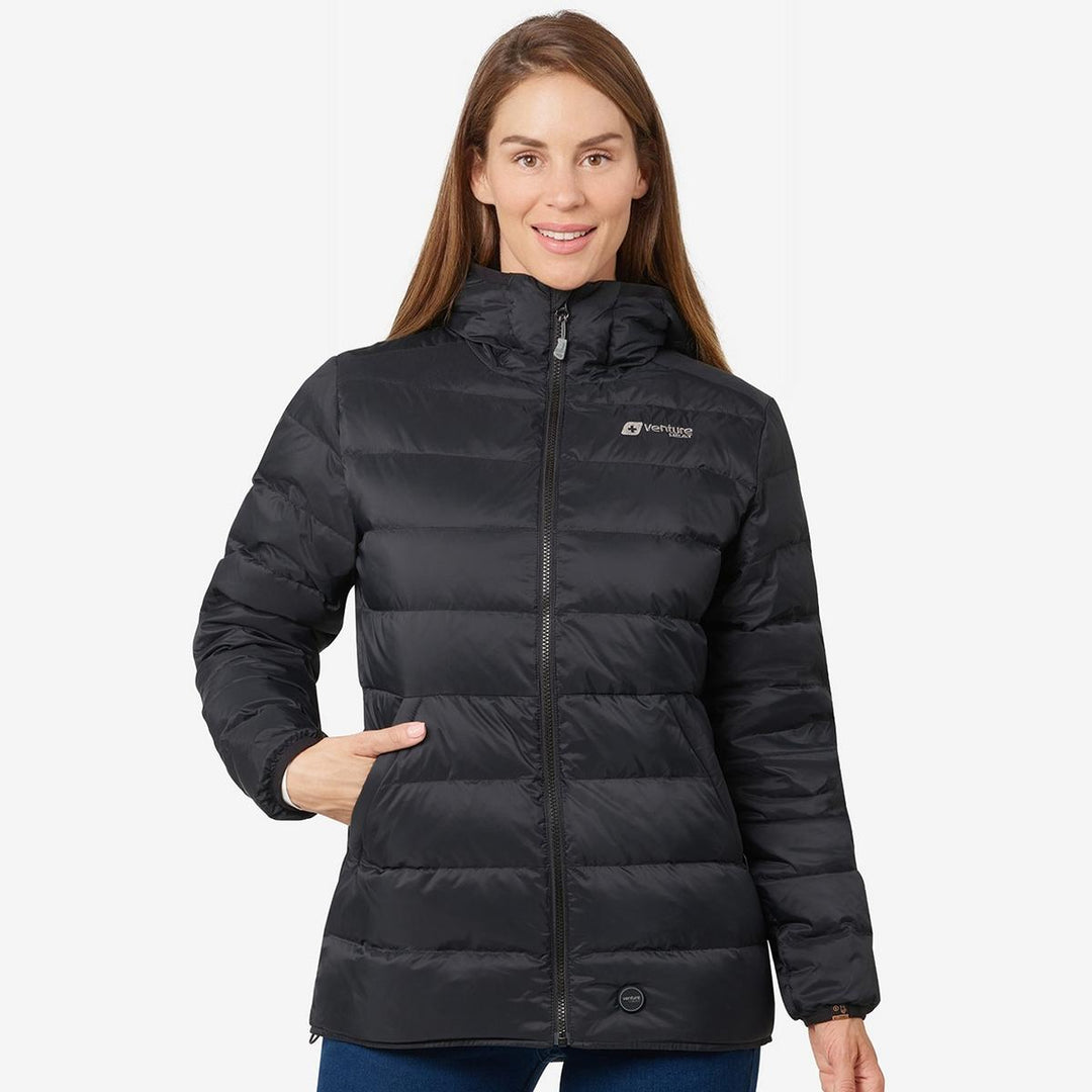 Venture Heat 12V Women's Down Bluetooth Battery Heated Jacket - Heated