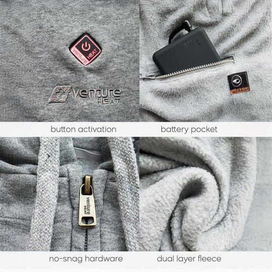 Venture Heat 7V Polar Fleece Battery Heated Hoodie - (Sizes S & XS)