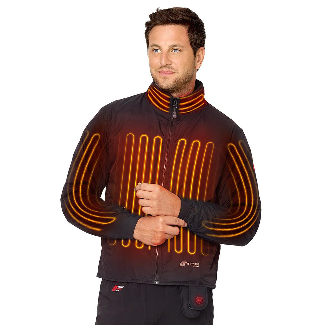 Venture Heat 12V Men's Motorcycle Heated Jacket Liner - Front