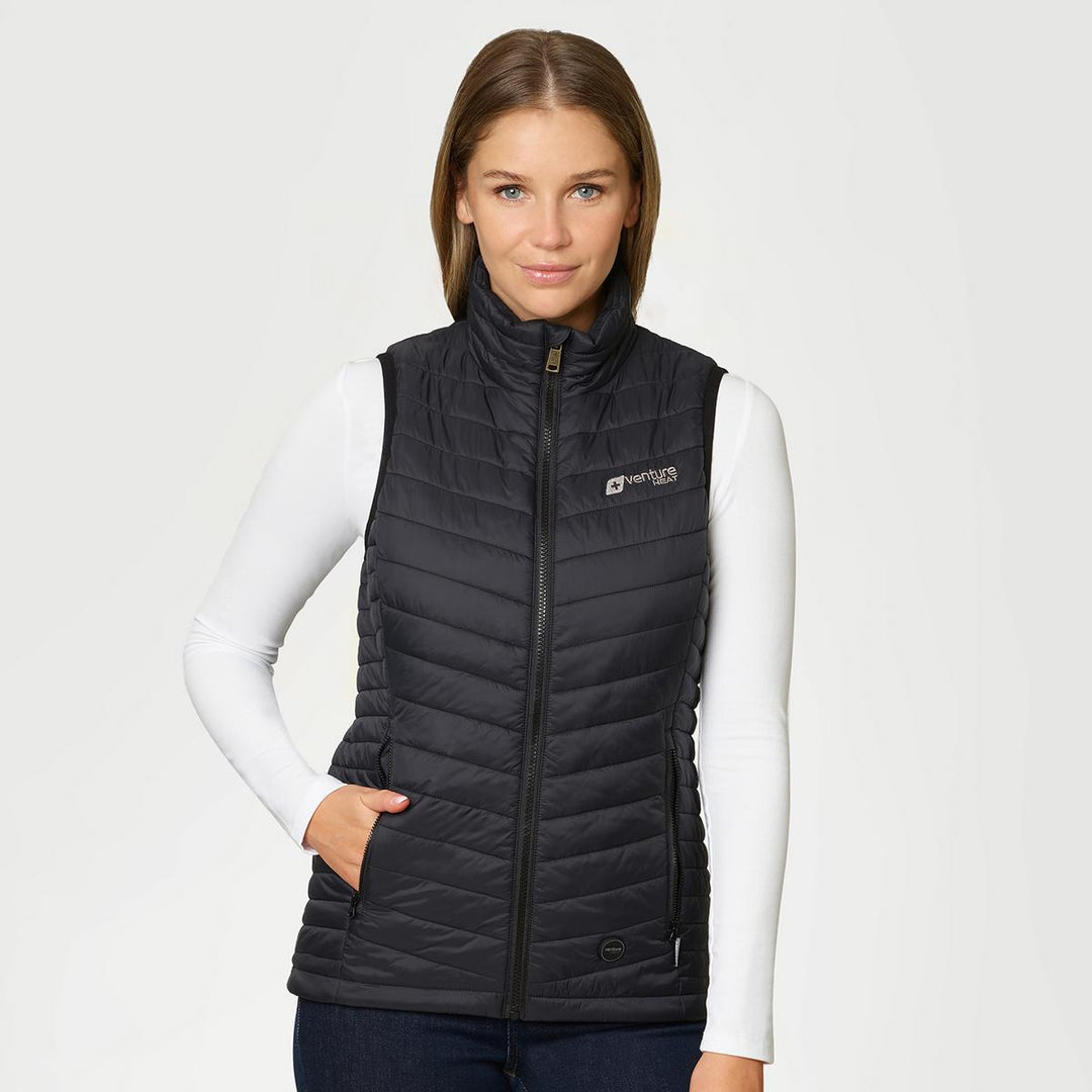 Venture Heat 7V Women's Bluetooth Battery Heated Puffer Vest - Heated