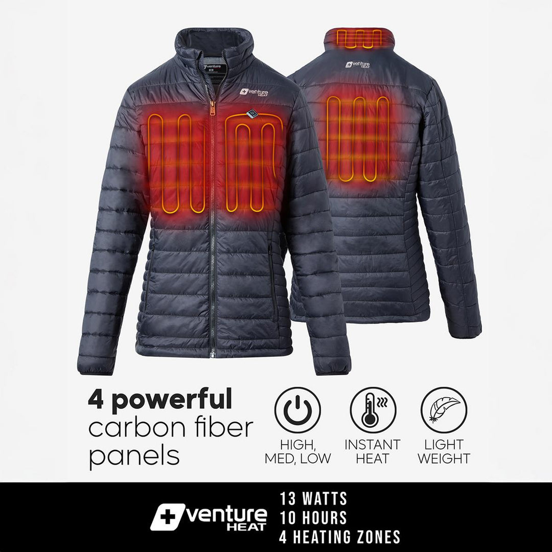 Venture Heat 7V Women's Battery Heated Puffer Jacket (X-Small)
