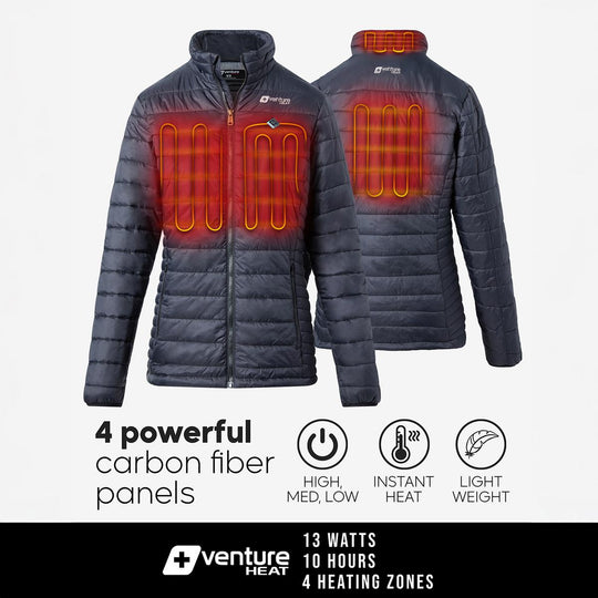 Venture Heat 7V Women's Battery Heated Puffer Jacket (X-Small)