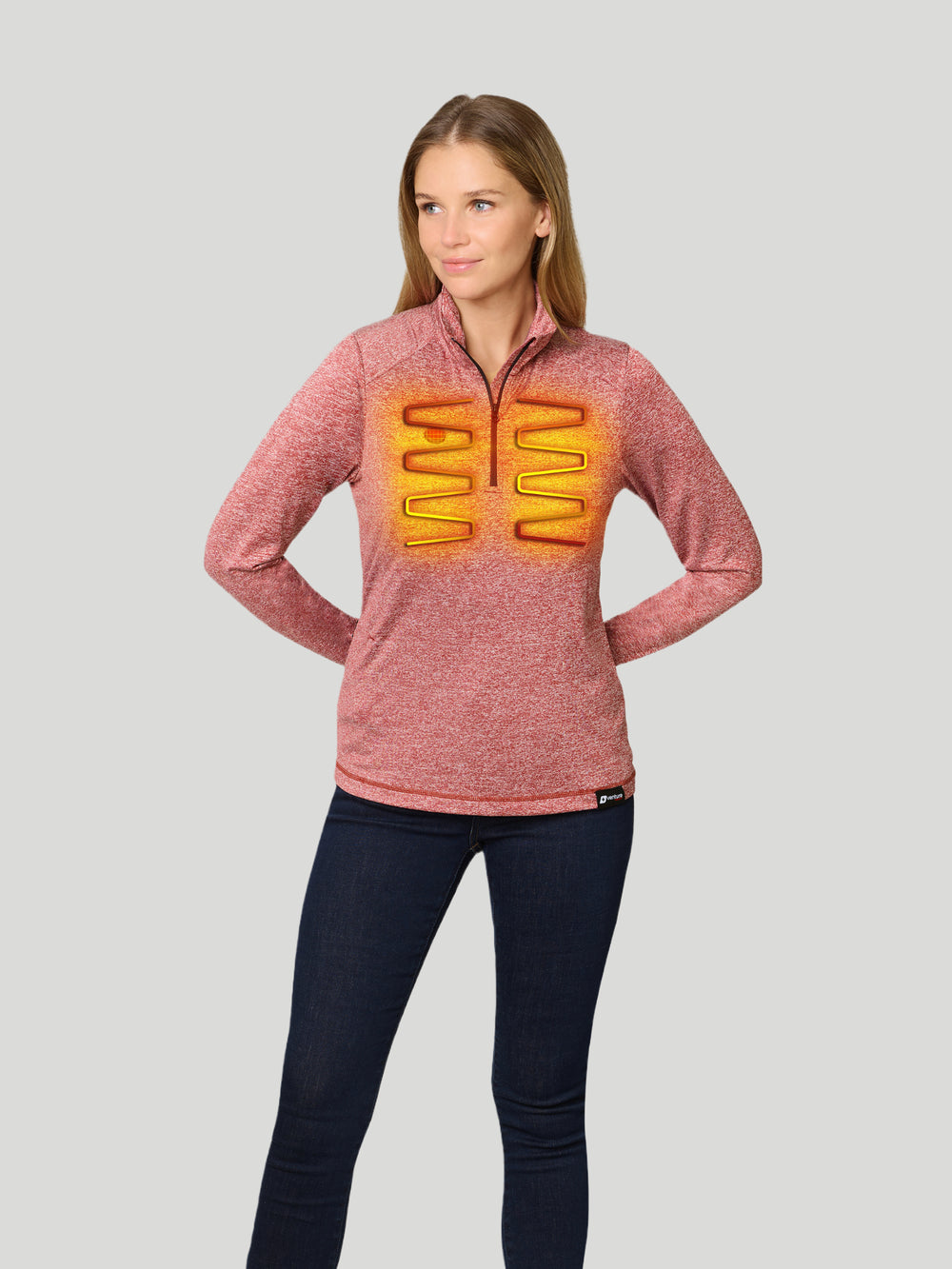 Women's 13W Heated Midlayer Shirt with HeatSync  - Mauve