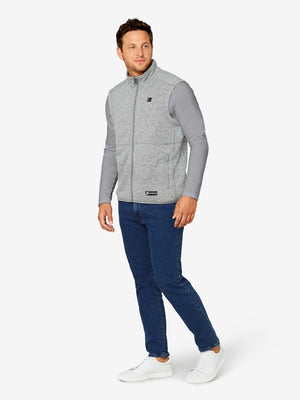 Men's 11W Heated Sweater Knit Fleece Vest