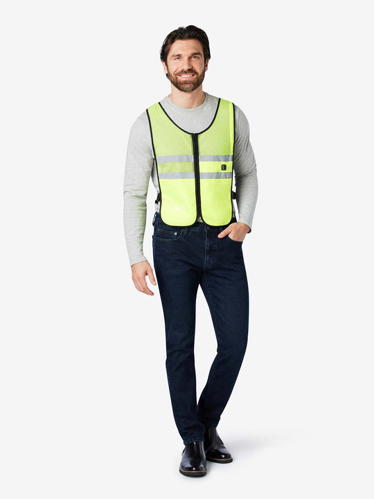 3 Speed Wearable Fan Cooling Vest  - Hi-Vis Yellow
