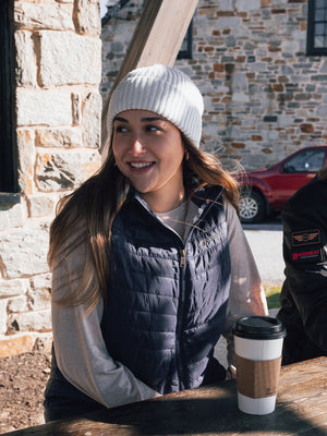 Women's 13W Heated Puffer Vest with HeatSync  - Navy - FINAL SALE
