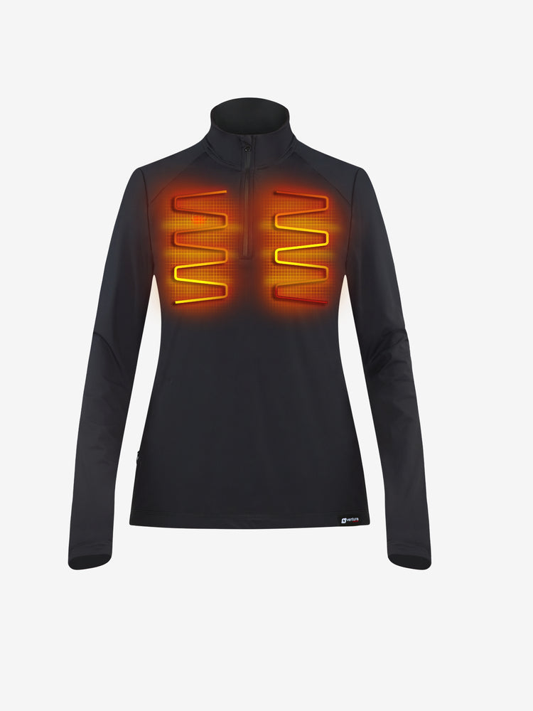 Women's 13W Heated Midlayer Shirt with HeatSync  - Black