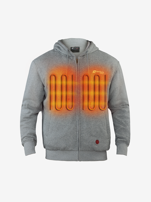 Unisex 11W Heated Ultra Soft Hoodie with HeatSync  - Gray