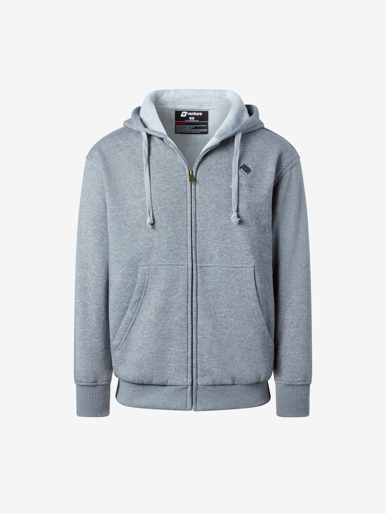 Unisex 11W Heated Polar Fleece Hoodie  - Gray - FINAL SALE