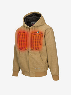 Unisex 11W Heated Canvas Hoodie  - WorkWear Edition - FINAL SALE