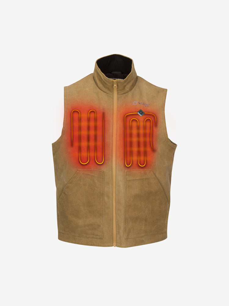 Men's 13W Heated Canvas Vest  - WorkWear Edition - FINAL SALE