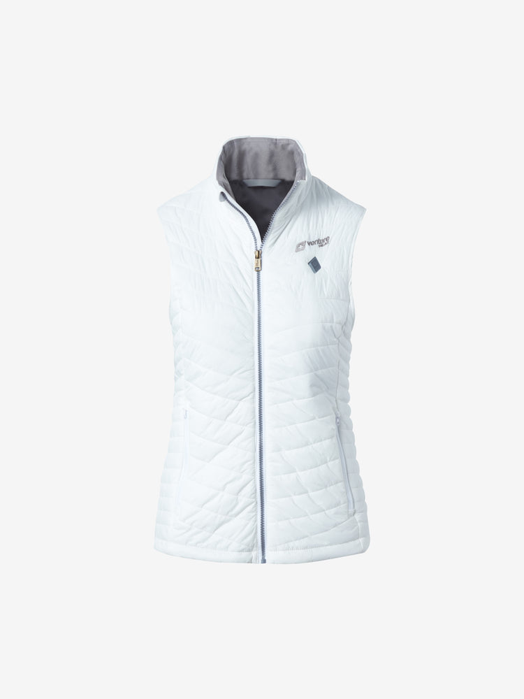 Women's 13W Heated Puffer Vest  - White - FINAL SALE