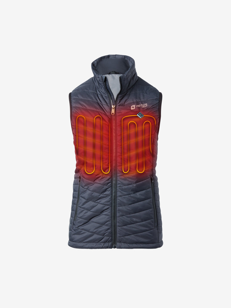 Women's 13W Heated Puffer Vest  - Black - FINAL SALE